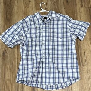 Ariat Pro Series Blue and White Plaid Men's Shirt
